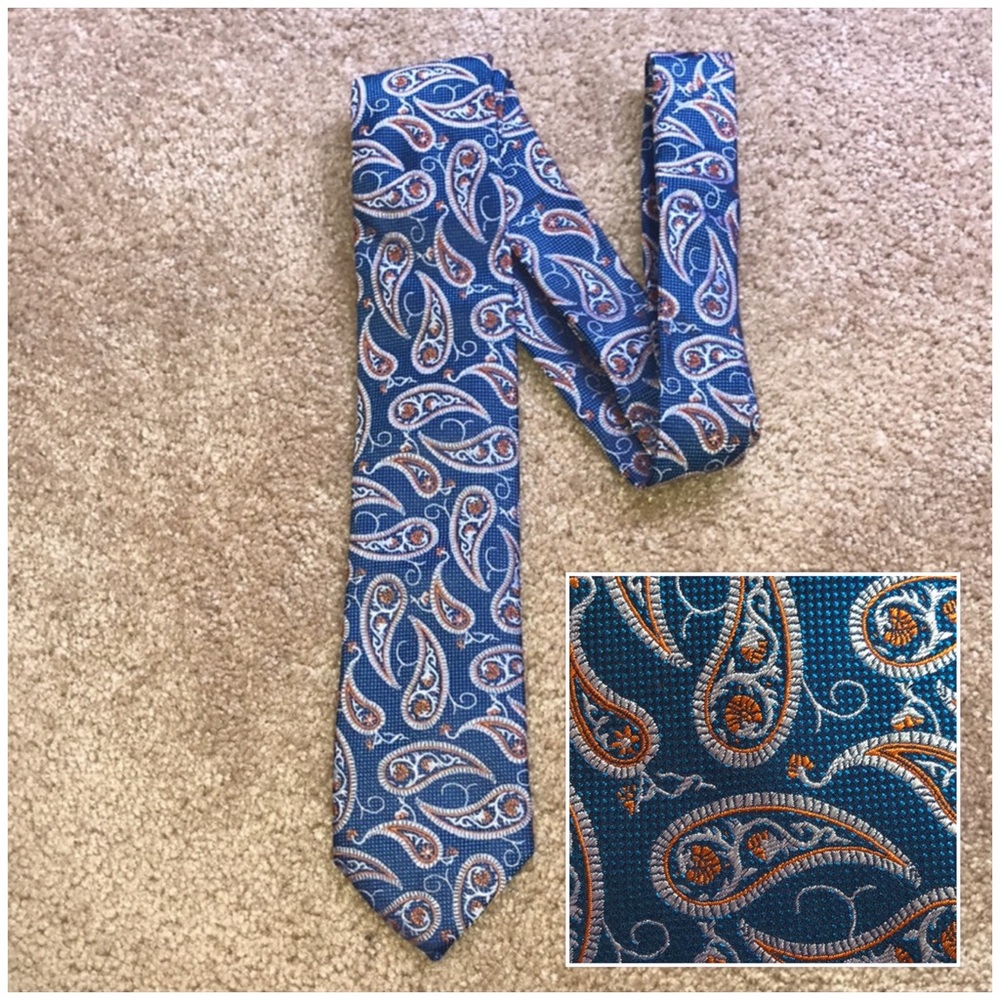 TATTERSALL London Paisley Print SILK TIE